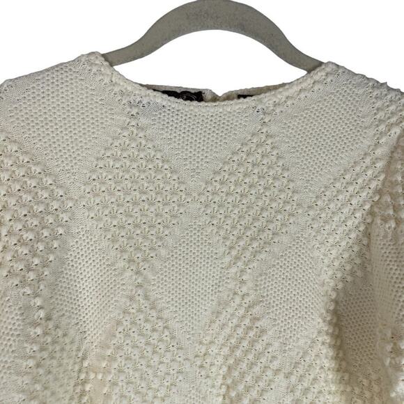 Vintage Pigalle cream knubby long sleeve feminine sweater - Picture 2 of 8